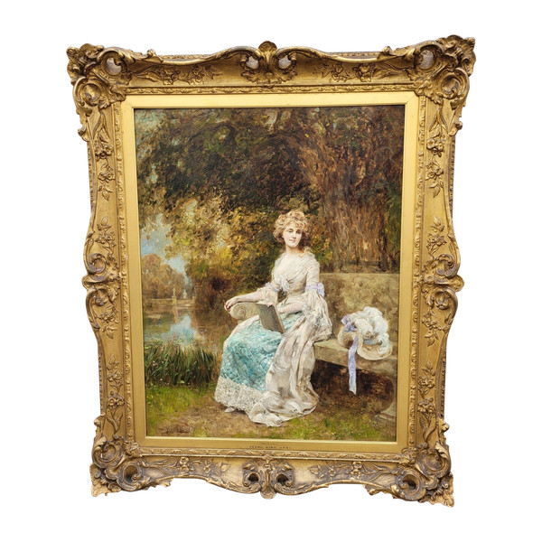  My Lady, Yeend King, Huile Sur Toile Encadrée, XIXème Siècle