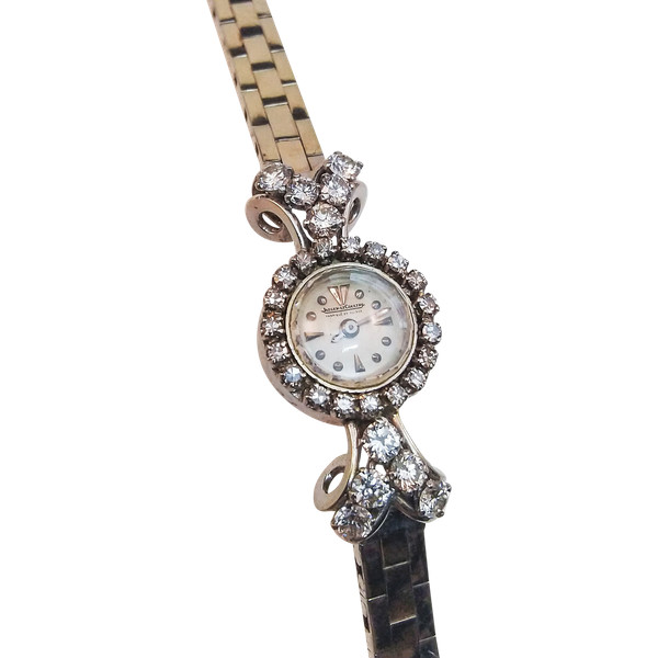 JAEGER LECOULTRE, FEMME, Diamants & Or blanc 18C