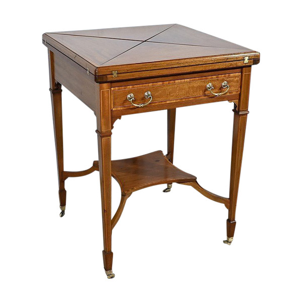 Table à Jeux dite Mouchoir en Acajou blond – 1930