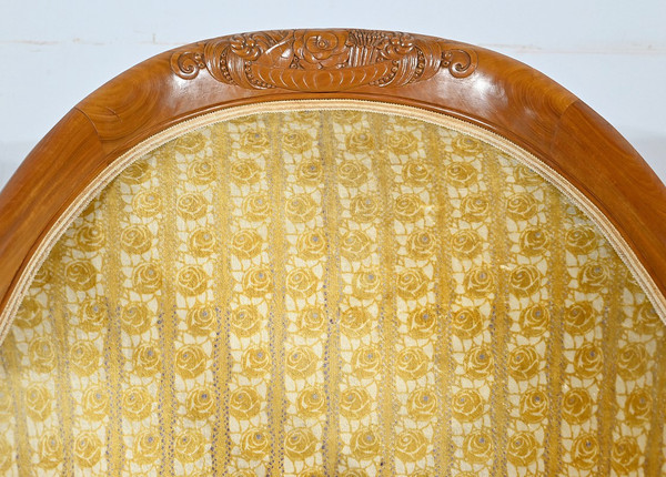 Coppia di Bergère in Mogano Biondo, Art Déco – 1940
