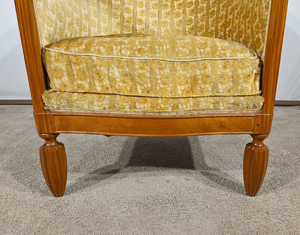 Coppia di Bergère in Mogano Biondo, Art Déco – 1940