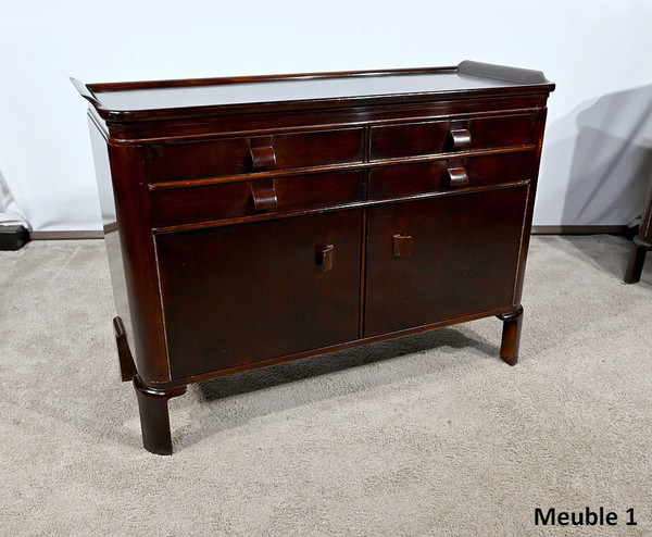 Paar kleine Sideboards aus lackiertem Holz – 1940