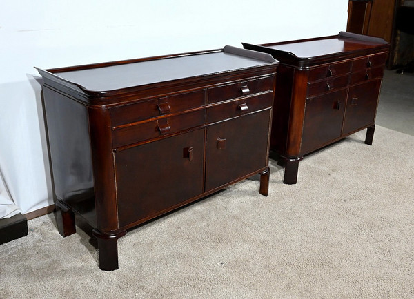Paar kleine Sideboards aus lackiertem Holz – 1940