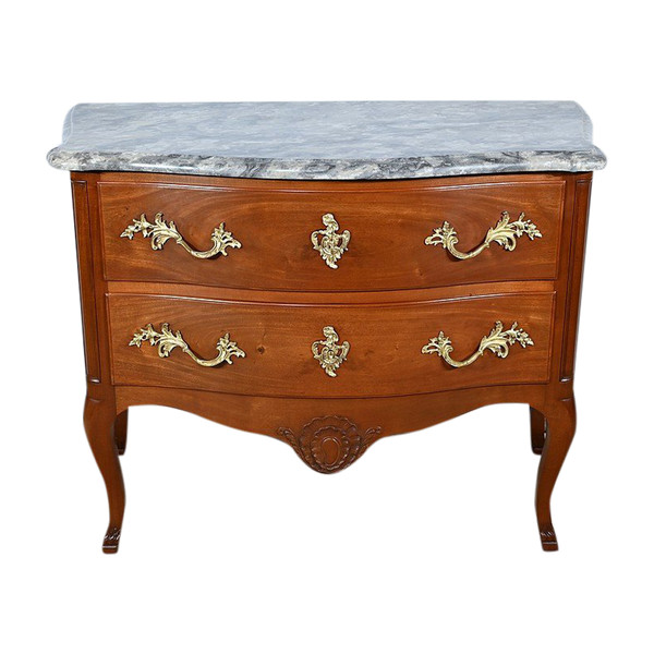 Commode Sauteuse en Acajou Massif, style Louis XV – Fin XIXe
