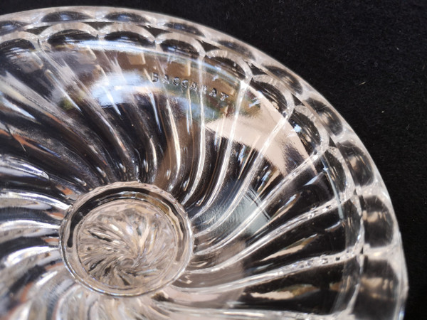 Lovely Bamboo model crystal candle holder signed BACCARAT