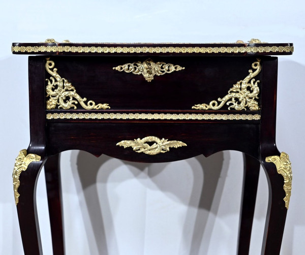 Middle Display Table in Stained Mahogany, Louis XV style, Napoleon III period – Mid-19th century