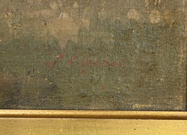 Huile sur Toile, signée Cheret – Milieu XIXe