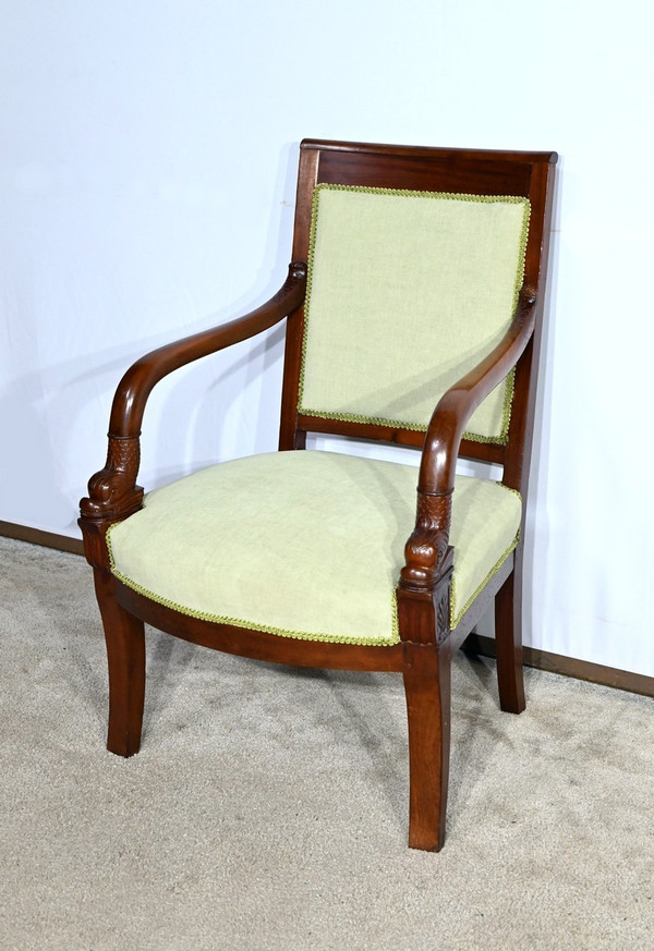 Fauteuil en Acajou de Cuba, époque Empire – Début XIXe