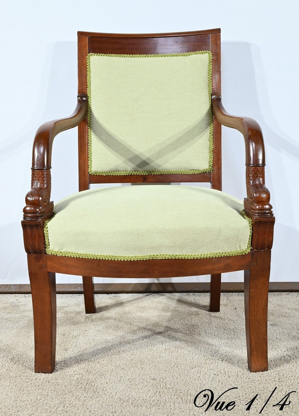 Fauteuil en Acajou de Cuba, époque Empire – Début XIXe