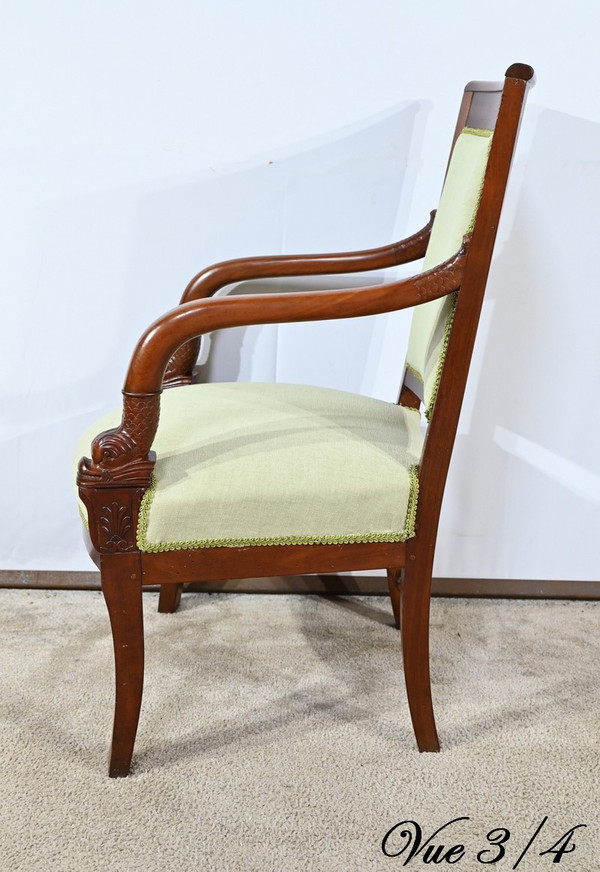 Fauteuil en Acajou de Cuba, époque Empire – Début XIXe