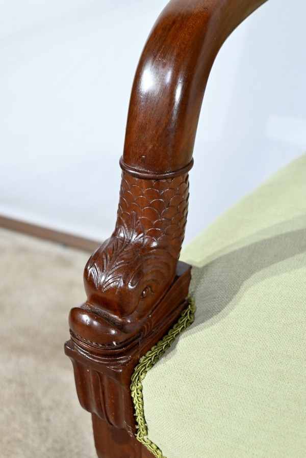Fauteuil en Acajou de Cuba, époque Empire – Début XIXe