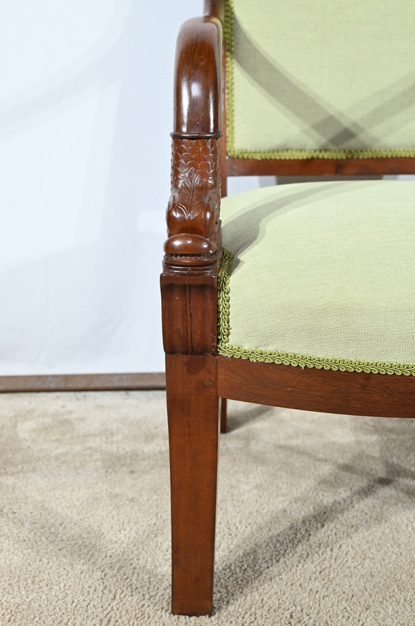 Fauteuil en Acajou de Cuba, époque Empire – Début XIXe