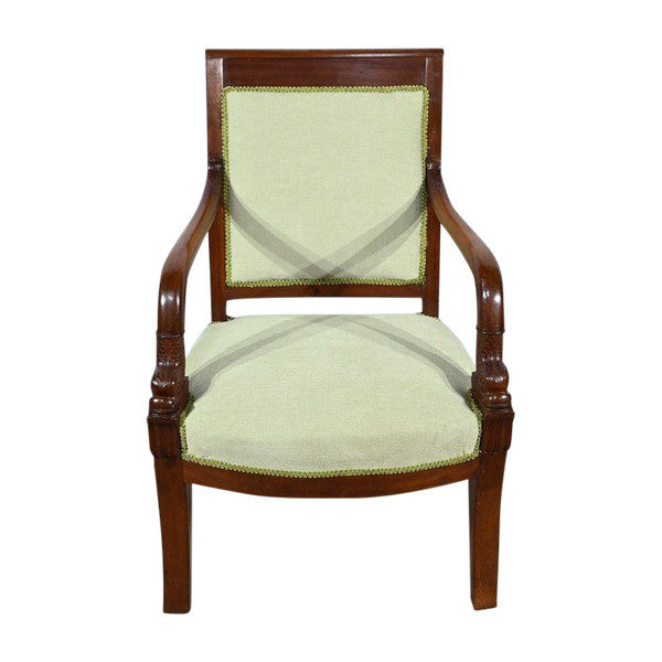 Fauteuil en Acajou de Cuba, époque Empire – Début XIXe