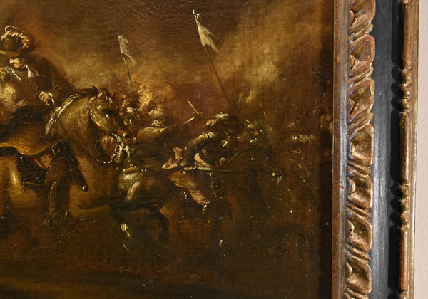 Kampf mit Reiterkonfrontation, Francesco Graziani (tätig in Neapel/Rom, 17. Jahrhundert)