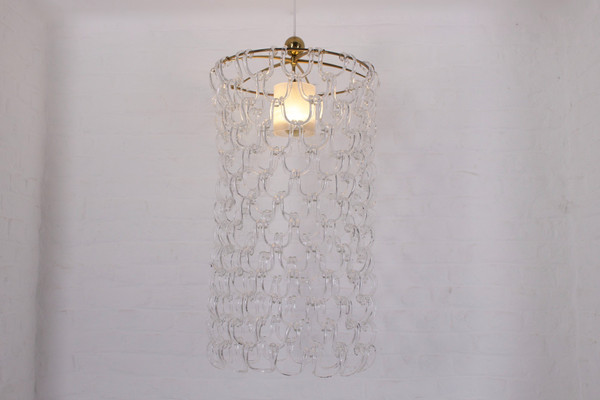 Angelo Mangiarotti style Murano chandelier.