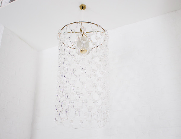 Angelo Mangiarotti style Murano chandelier.