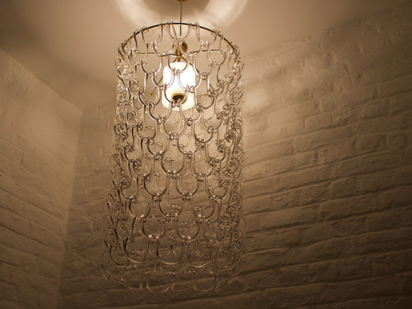 Angelo Mangiarotti style Murano chandelier.