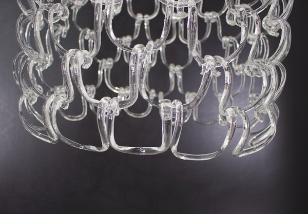 Angelo Mangiarotti style Murano chandelier.