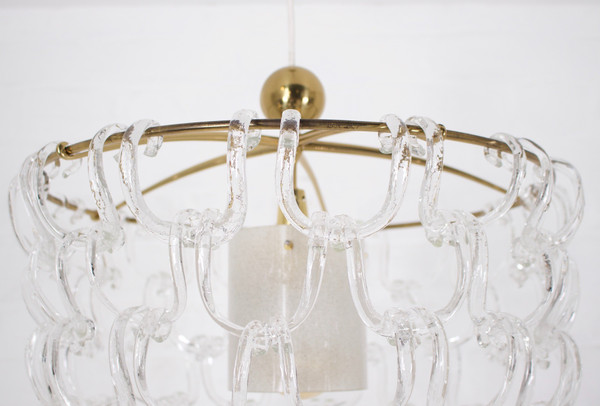 Angelo Mangiarotti style Murano chandelier.