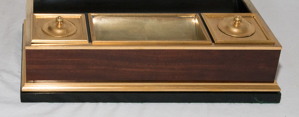 Calamaio In Mogano E Bronzo Dorato Epoca Napoleone III