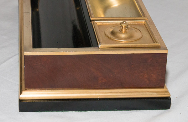 Calamaio In Mogano E Bronzo Dorato Epoca Napoleone III