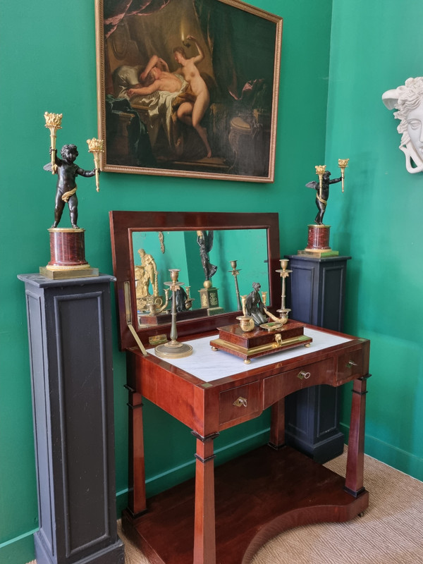 André Antoine Ravrio : Superbe Paire de candélabres d’époque Empire.