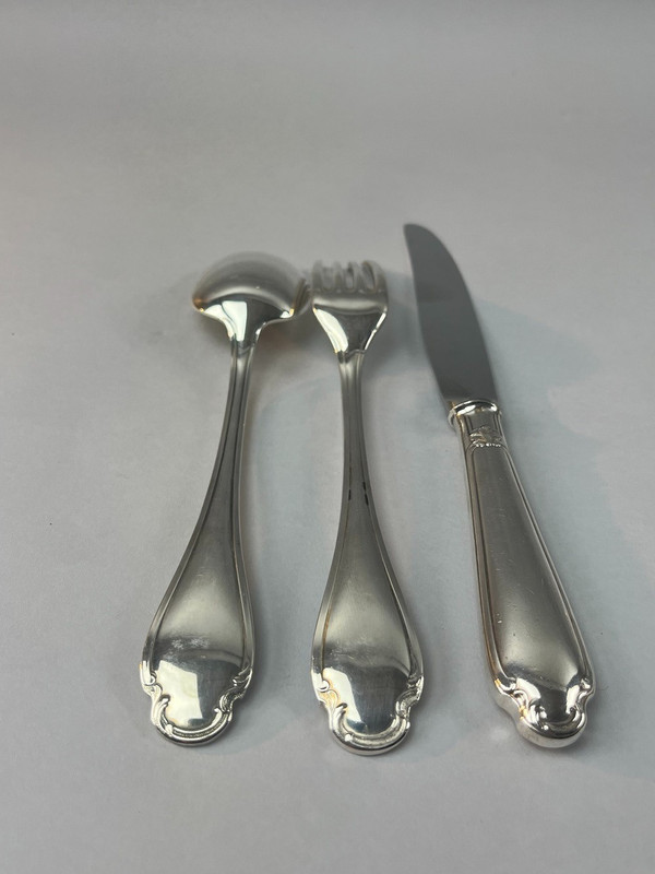 Christofle cutlery model Pompadour 132 pieces