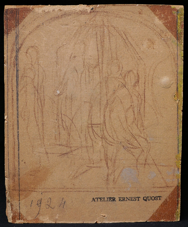 Ernest QUOST, Nudo in un interno