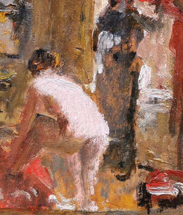 Ernest QUOST, Nudo in un interno
