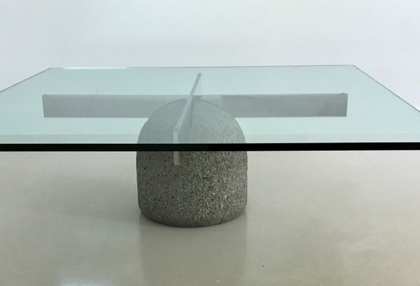 Table basse "Paracarro" de Giovanni Offredi, Italie années 70