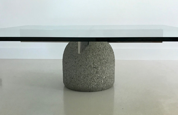 Table basse "Paracarro" de Giovanni Offredi, Italie années 70