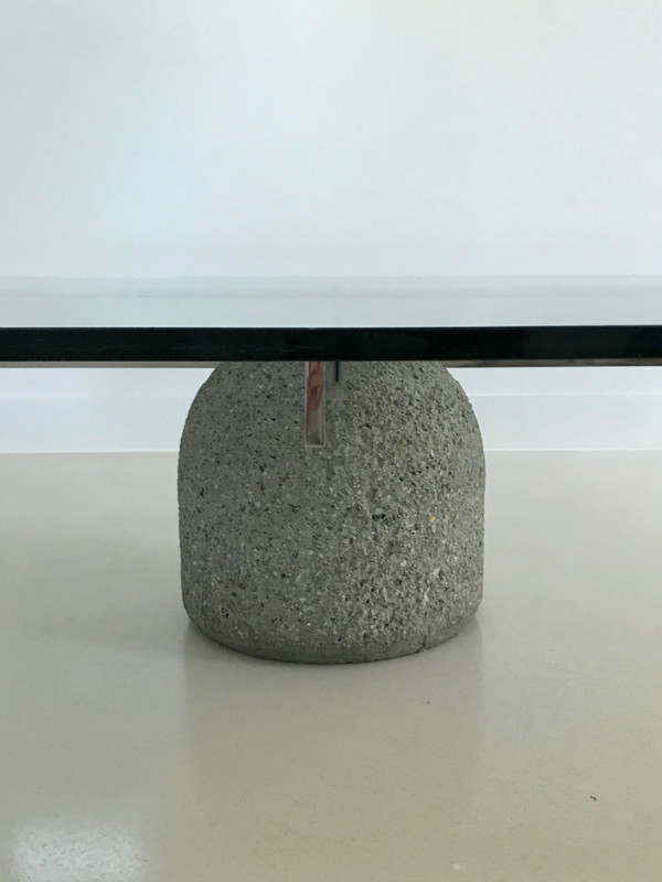 Table basse "Paracarro" de Giovanni Offredi, Italie années 70