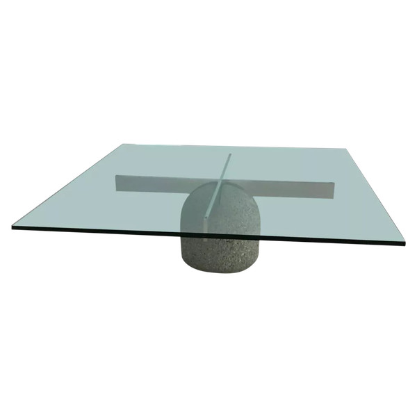 Table basse "Paracarro" de Giovanni Offredi, Italie années 70