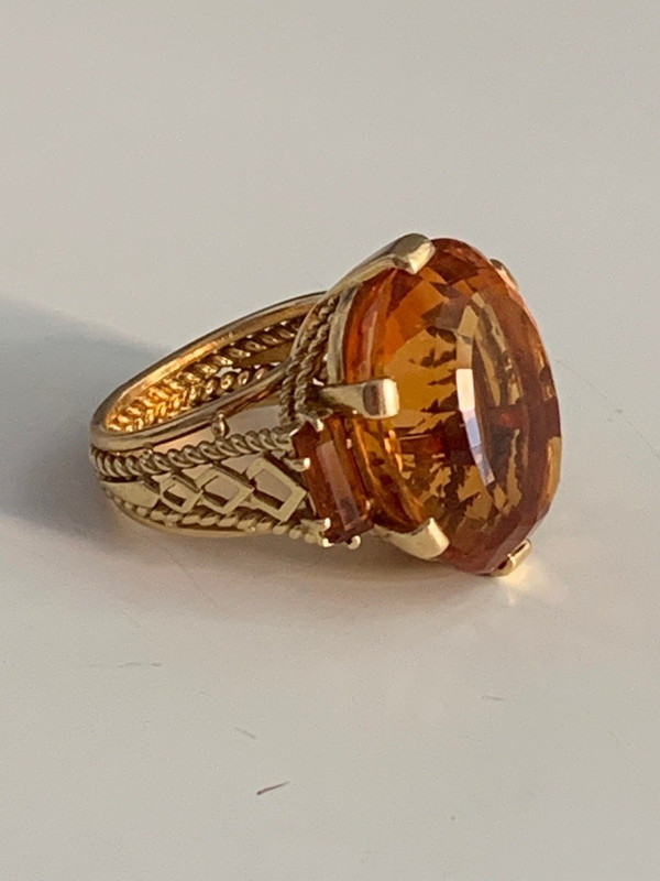 3437- Anello con citrino in oro giallo