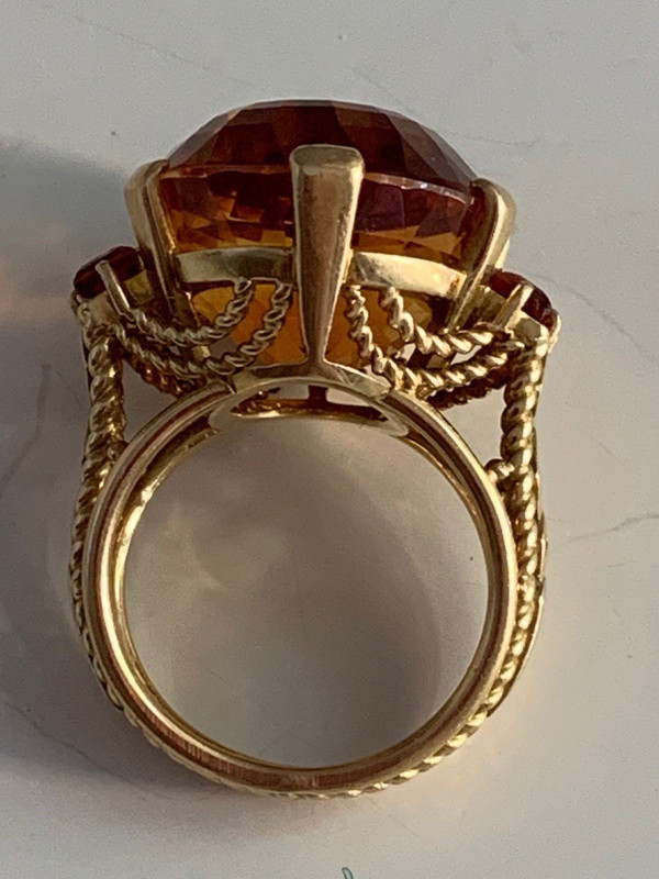 3437- Anello con citrino in oro giallo