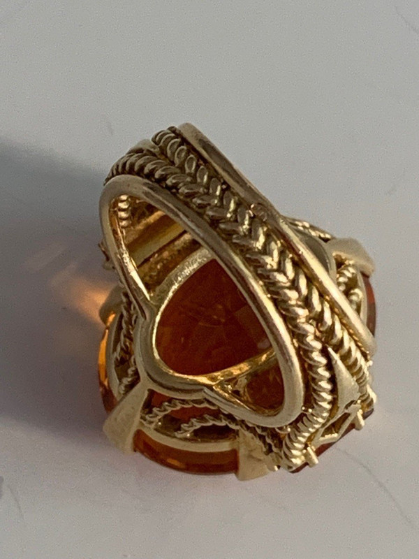 3437- Anello con citrino in oro giallo