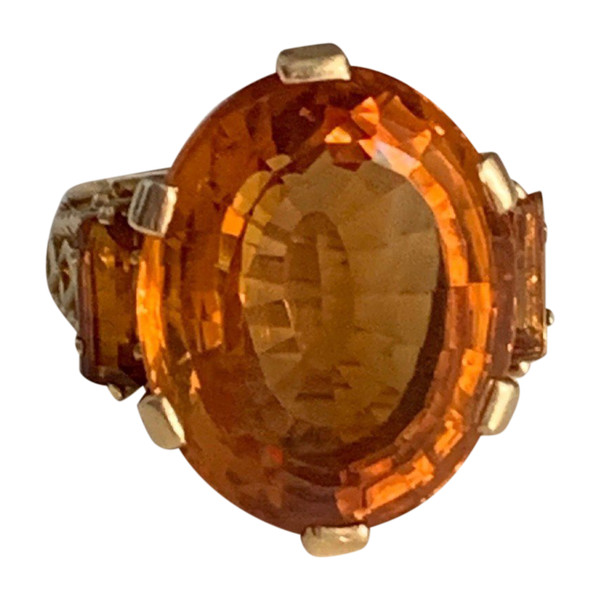 3437- Anello con citrino in oro giallo