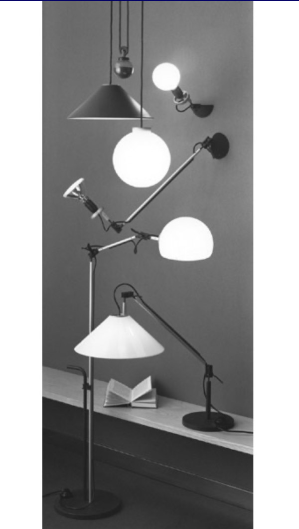 Stehleuchte „Aggregato terra“ von Enzo Mari für Artemide, Italien 1970er Jahre