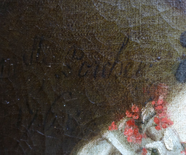 French school of the 18th century, portrait of an aristocrat, oil on canvas signed and dated 1768