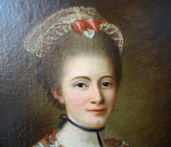 French school of the 18th century, portrait of an aristocrat, oil on canvas signed and dated 1768
