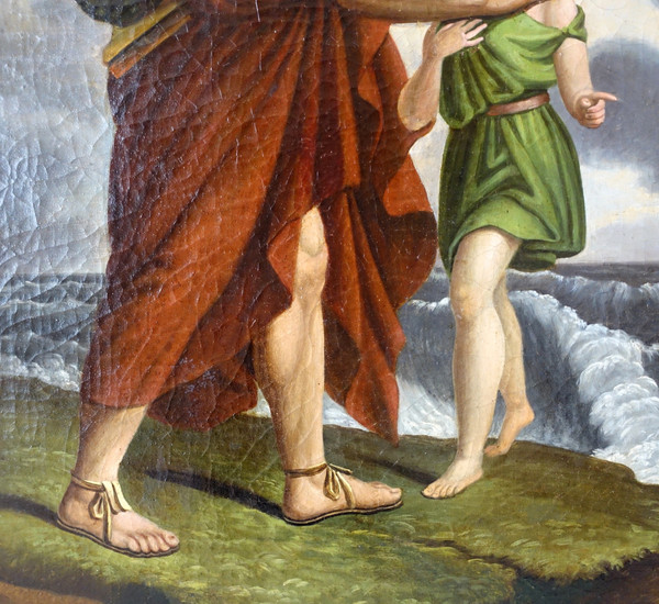 French school of the 19th century, Homer after François Gérard, mythological scene