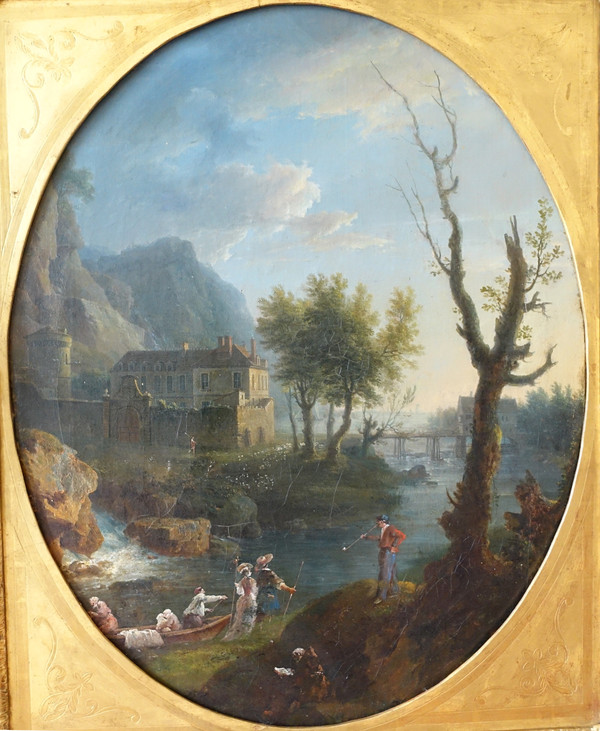 French school from the beginning of the 19th century, Château du Dauphiné, oil on canvas