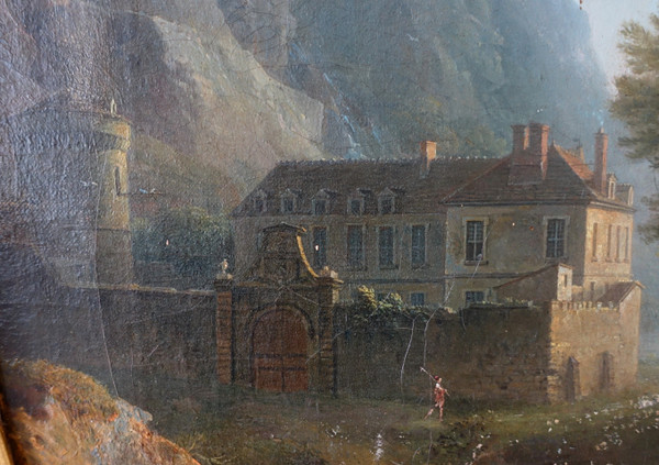 French school from the beginning of the 19th century, Château du Dauphiné, oil on canvas