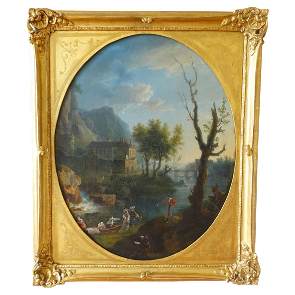 French school from the beginning of the 19th century, Château du Dauphiné, oil on canvas