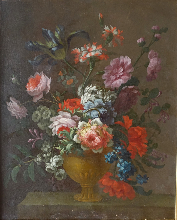 Französische Schule des 19. Jahrhunderts: Blumengemälde um 1800 – 80,2 cm x 67,7 cm