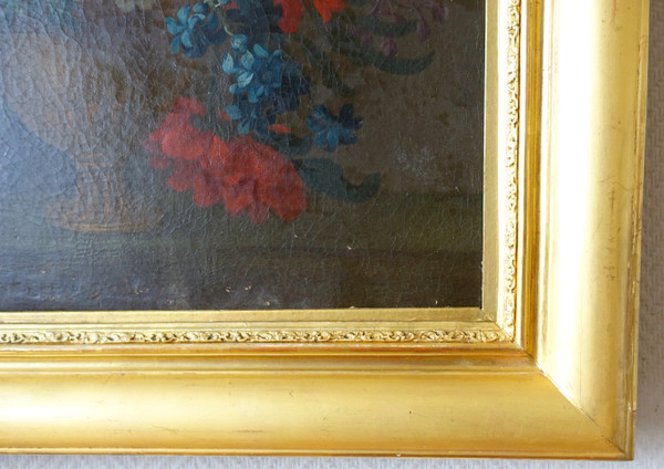 Französische Schule des 19. Jahrhunderts: Blumengemälde um 1800 – 80,2 cm x 67,7 cm
