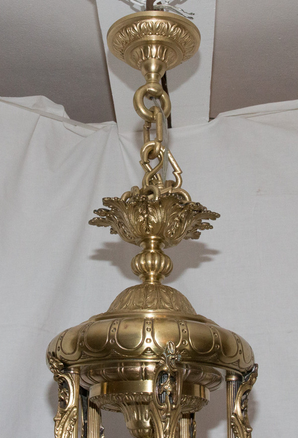 Large Chandelier In Gilt Bronze Napoleon III Period