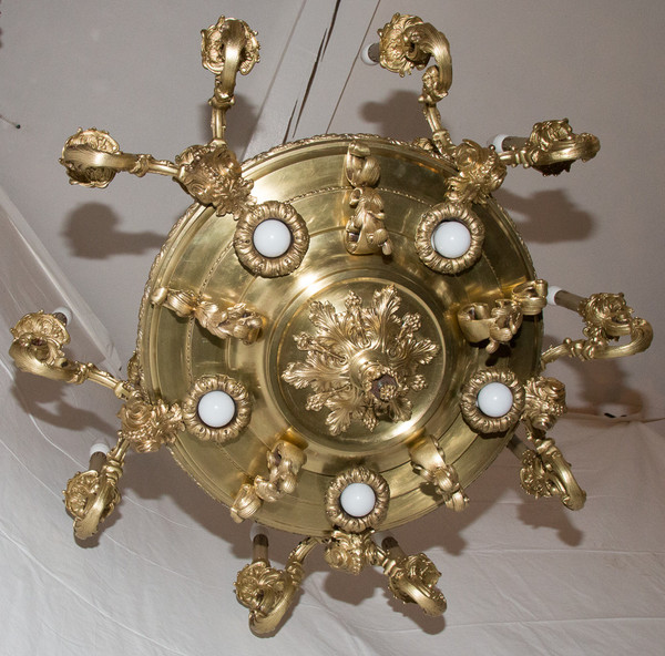 Large Chandelier In Gilt Bronze Napoleon III Period