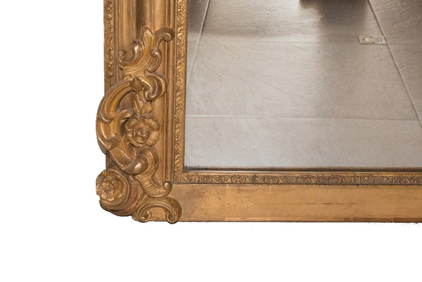 Miroir De Cheminée En Bois Et Stuc Doré époque Napoléon III