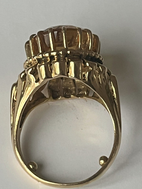5302- Bague Or Jaune Citrine